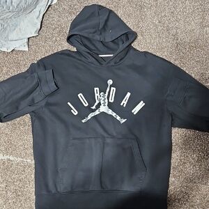 Jordan Black and White Logo Hoodie
